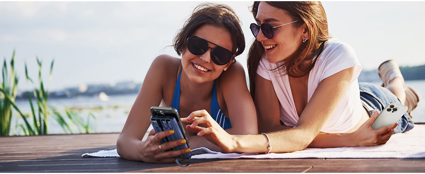 blue portable charger