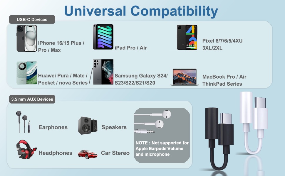 usb c headphone adapter, usbc to aux, usb c adapter, usbc to 3.5mm jack audio adapter