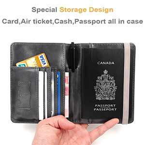 gray passport holder for men