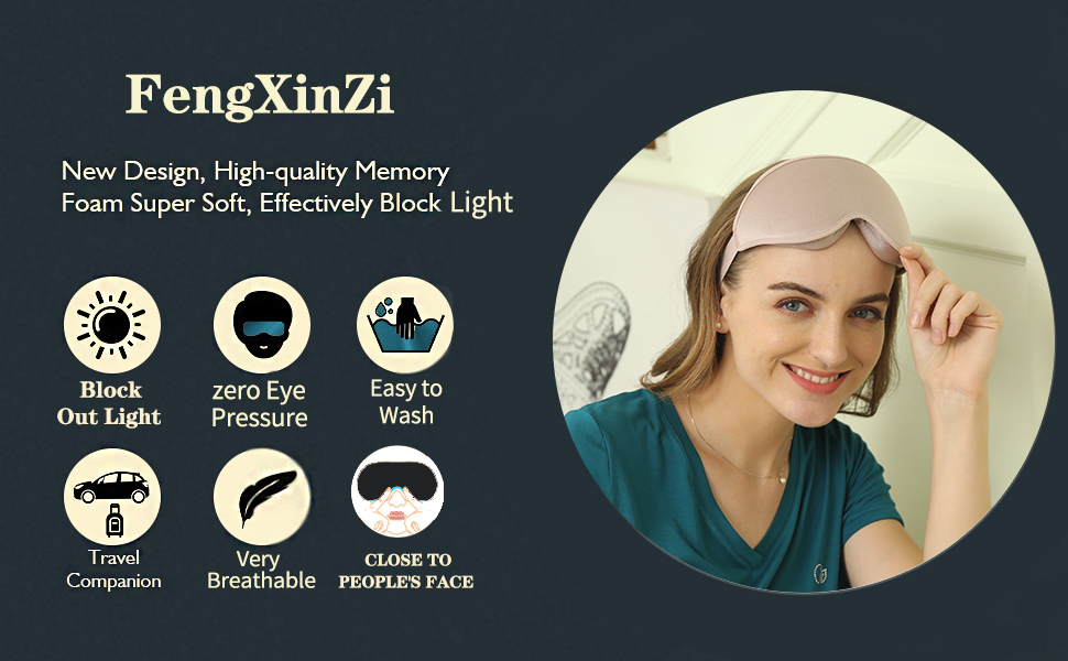 Sleep Mask for Men - Sleeping Mask for Women - Blackout Eye Mask