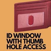 ID WINDOW WITH THUMB HOLE ACCESS