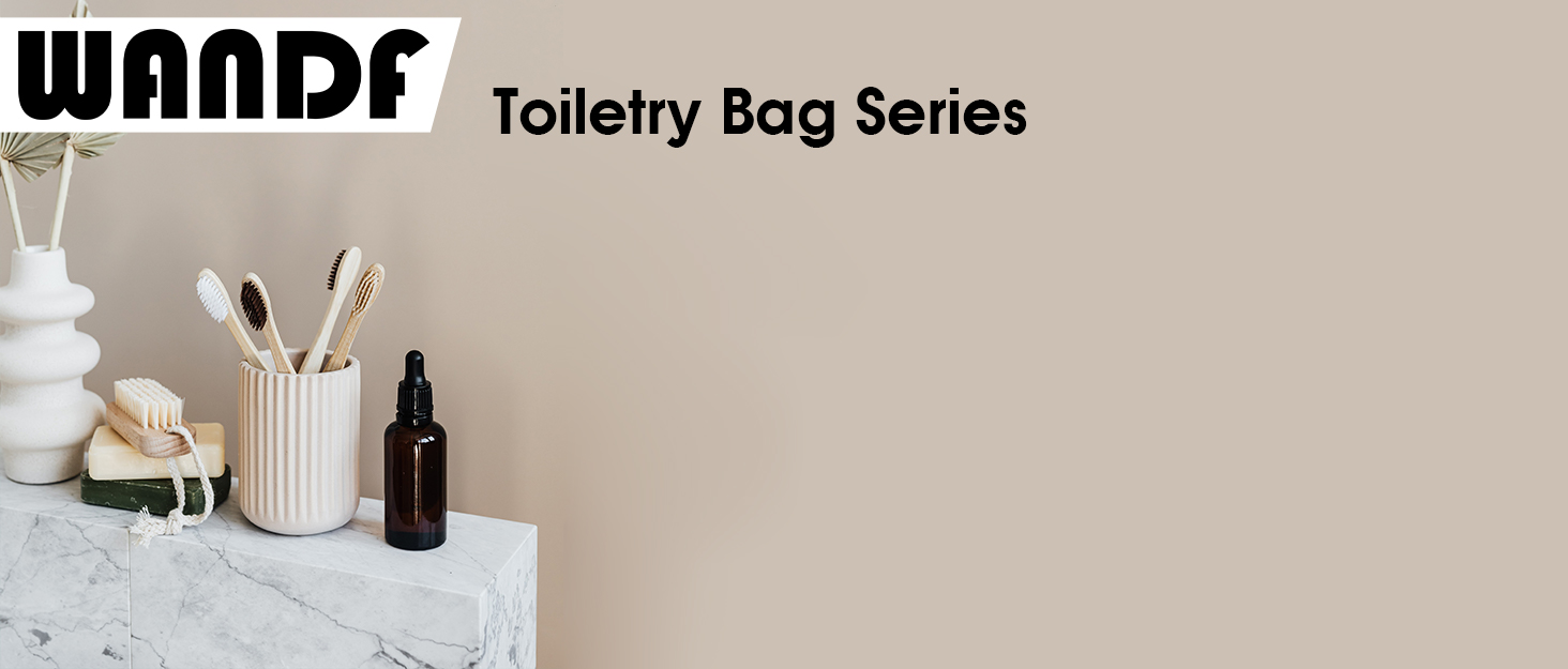 WANDF Toiletry Bag for Men Small Nylon Dopp Kit Lightweight Travel Shaving Bag for Kids and Women