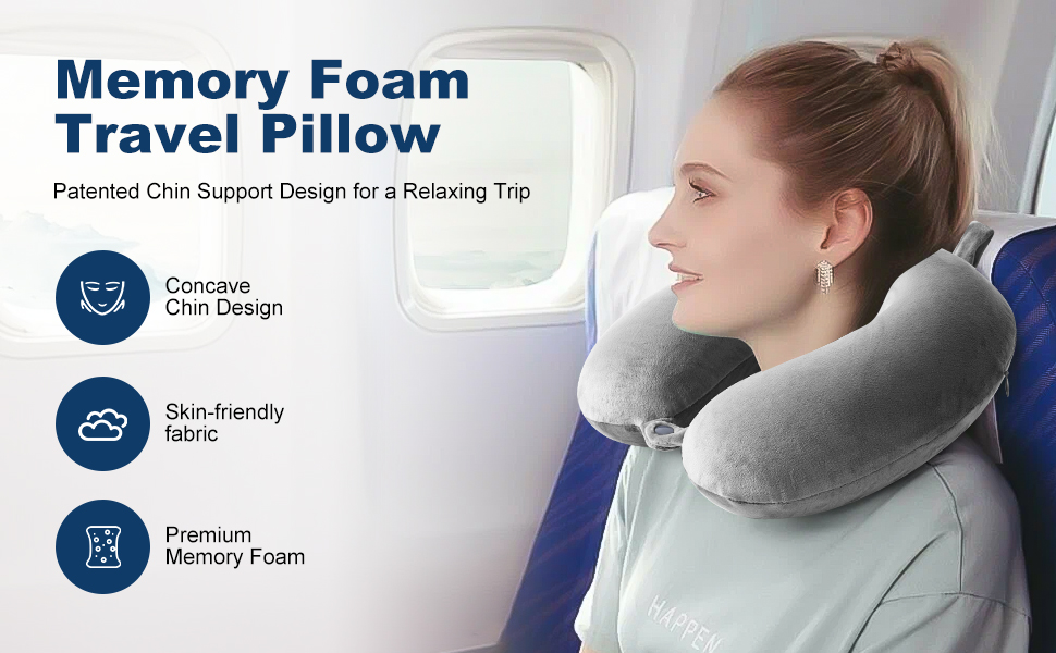 Memory Foam Travel Pillow